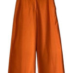American Retro Orange Felt Wide Leg Crop Trousers Size 36 Photo 0