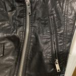 DKNY  women's XS faux leather diagonal zipper shoulder strap motorcycle moto vest Photo 4