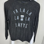 Fifth Sun Women's Charcoal 'Fa La La La Latte' Graphic Soft Sweatshirt Size S Photo 0