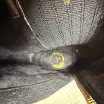 Source Unknown Black Leather Ankle Boots Gold Buckle Zip Side Elastic Ankle Booties Size 75B Photo 5