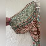 Lovestitch Boho Dreams Maxi Dress, V-Neck, Puff Sleeves, 100% Rayon; size S Photo 1