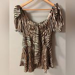 LIONESS Bronze and Black Tiger Stripe Dress Size M Photo 2
