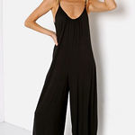 Z Supply  jumpsuit summerland sleek wide leg cropped scoop pockets sleeveless Photo 0