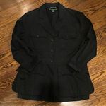 Ralph Lauren Women’s Black Long Sleeve Multi Pocket Button Front Peacoat Size 6 Photo 13