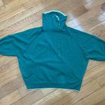 Inhabit NHBT 100% Cotton sweatshirt drawstring collar sweater top green Sz L Size L Photo 8