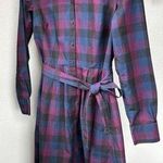 Brooks Brothers Women’s Purple Black Blue Plaid Shirtdress Sz 2 Photo 0