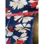 Q2 Tie Front Top‎ Womens Small Floral Office Cropped Relaxed Fit 3/4 Sleeve Photo 8