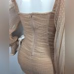 Miss Lola  Mini Dress Polka Dot Sheer Sleeve Ruched S Photo 15