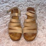Lucky Brand Brown Marinaa Wooden Wedge Sandals Photo 2