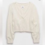 Aerie White Faux-Fur Cardigan Small Cropped EUC Photo 10