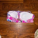 Lilly Pulitzer  Agnes Bustier Bikini Top Pink Isle Last Bud size 10 Photo 1