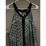 Enfocus Studio  Dress Black Turquoise Sleeveless Geometric Boho Dress 18W Photo 2