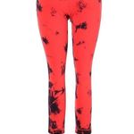 Lululemon ATHLETICA Tie Dye Red Black Wunder Train HR Crop 21" Leggings - US 10 Photo 1