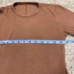 Lululemon Ribbed Long Sleeve Shirt Brown Copper Brown Casual Top Women Sz 4 Cozy Photo 5