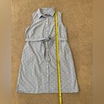 Tommy Hilfiger Blue Sleeveless Belted Boho Button-Down Shirt Dress Photo 6
