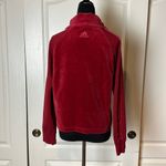 Adidas RED VELVET VELOUR PULLOVER SWEATSHIRT MOCK NECK Photo 1