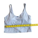 Lululemon  Women’s 6 Align Crop Tank Top Light Blue Linen‎ Pastel Built In Bra Photo 5