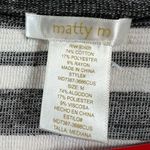 matty m NWT Sz Medium Sporty Midi Dress Heather Gray Grey White Stripes NEW Photo 4