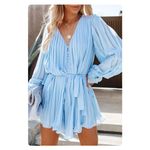Endless Rose ★ NWT “Found Love” Pleated Romper - Powder Blue ★ Photo 14