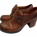 BORN W11929 Leather Heeled Loafers. Brown Size 7 Photo 2