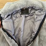 Lucky Brand Gray Faux Fur Teddy Full Zip Up Jacket Photo 5