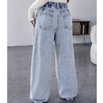NWT MakeMeChic Maternity Jeans Wide Leg Over Belly Denim – Small Blue Size undefined Photo 2