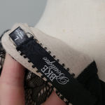 BKE Boutique black faux leather and lace peplum tank size large Photo 7