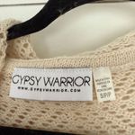 Gypsy Warrior Women’s Small Cream Crochet Hooded Long Line Cardigan Photo 2