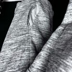 PINK - Victoria's Secret PINK Victoria’s Secret Heather Gray Oversized Pullover Quarter Button Snap Close Photo 4