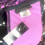 Attention NWT Purple & Black Floral Lace Print Chain Halter Bikini Top Size XL Photo 7