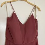 Jenny Yoo  Inesse Thin Strap V Neck Long Chiffon Gown Photo 5