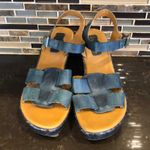 Kork-Ease Korks teal wedge sandals Women’s Size 9 Cornflower Blue Photo 2