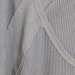 Free People  Santa Clara Thermal Top Shirt Black Slouchy V-Neck L New Photo 2