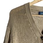 Ralph Lauren Polo  Tan Beige Linen Knit Button Front Cardigan Sweater Size Small Photo 7