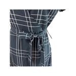 Madison Women’s Dress Sz XS Gray Modern Windowpane Plaid Pattern High‎ Low Photo 4