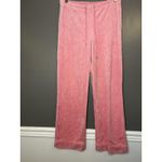 GW Sport Pants Womens Medium Pink Velour Lounge Wide Leg Drawstring Casual Photo 1