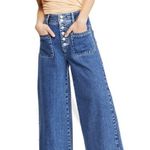 Free People High Waist Button Up Wide Leg Jeans Photo 0