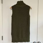 Banana Republic  | Olive Green Knit Cutout Sleeveless Turtleneck Sweater Dress, S Photo 2