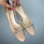 Eliana for Magnifique Shoes Beige Mesh Kitten Heel Pumps Size 37 Made in Italy Tan Size 7 Photo 1