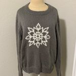 Wooden Ships  Charcoal Sweater with White Snowflake Photo 0