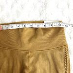 Aerie NEW  Offline Mustard Yellow Cable Ribbed Seamless High Rise 7/8 Leggings S Photo 4