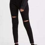 Levi's Levi’s 721 solid black distressed high rise skinny jeans size 27 Photo 0