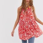 Free People NWT  Mimi Halter Tunic Tank Top in Lavender Combo Women’s Size Medium Photo 1