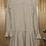 Good Luck Gem women’s Houndstooth Dress in Red and Brown size L Photo 0
