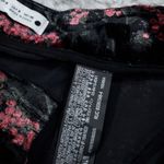 ZARA Charlotte Floral Velvet Flare Pants Printed Trousers Red Black Size Small Photo 8