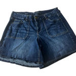 Lane Bryant Bermuda Blue Denim Shorts Size 14 Stretch Zipper Closure Pockets Photo 0