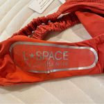 l*space Leonie Bikini Bottoms in Orange Metallic Textured Small NWT Photo 4