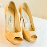 Jimmy Choo Peep Toe Heel, Beige Size 38 Euro, 7 USA Photo 4