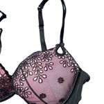 Victoria's Secret Victoria’s Secret Sexy Little Things Push-Up Bra, Black/ Pink, Size 36C Photo 7