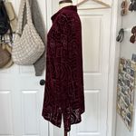 Chico's  vintage art print geometric velvet button down shirt Photo 7